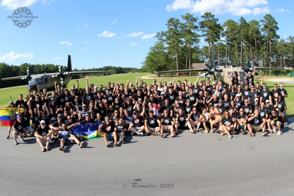 Equipe brasileira deparaquedismo no recorde 104 way em Raeford